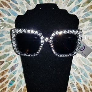 DIAMOND STUDDED "ELTON" SUNGLASSES
